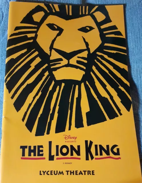 The Lion King Programme Lyceum Theatre