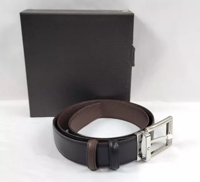 Montblanc Black/Brown 30 mm Reversible Leather Belt 111092