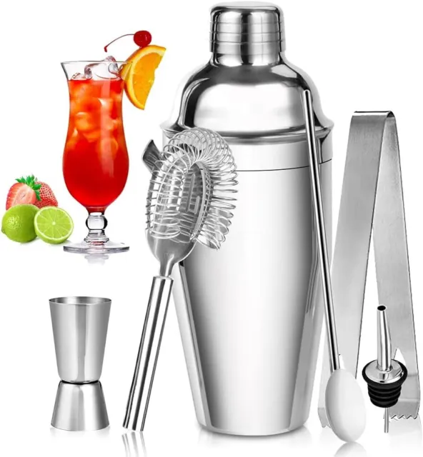 DASIAUTOEM Cocktail Shaker Set, Cocktailshaker Edelstahl, Professionelles 750ML