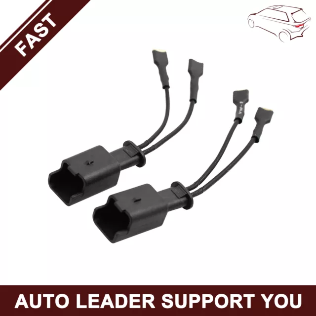 Piece of 2 Black Car Horn Speaker Adapter Wiring Harness Socket fit for Citroen