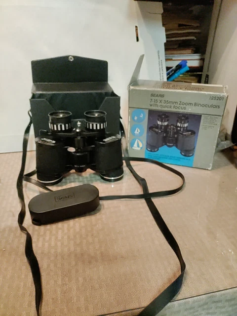 BINOCULARES VINTAGE SEARS 7-15 x 35 mm modelo zoom