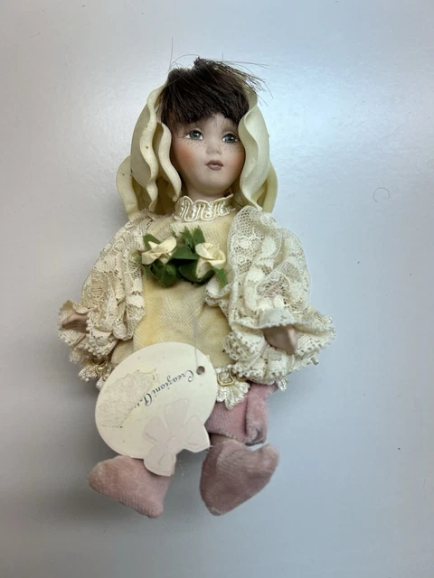 Figurine Doll Porcelain Limbs Jointed Skins Vintage Xxème