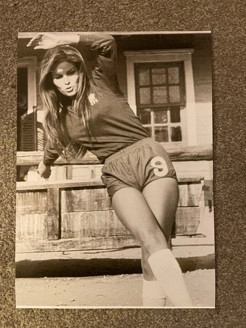 RAQUEL WELCH PICTURED In Chelsea Football Kit 1970’s A4 Photograph £1. ...