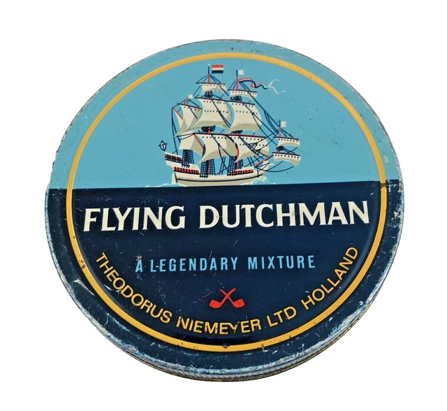 VINTAGE FLYING DUTCHMAN Tobacco Tin 2oz Holland A Legendary Mixture