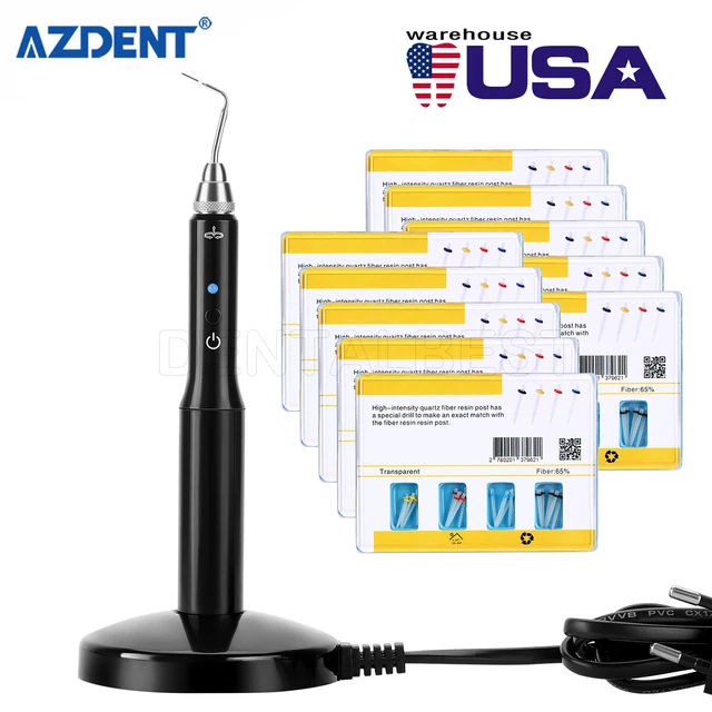 Cordless Dental Gutta Percha Obturation Heated Pen 110V/ Quartz Tiber Resin Post