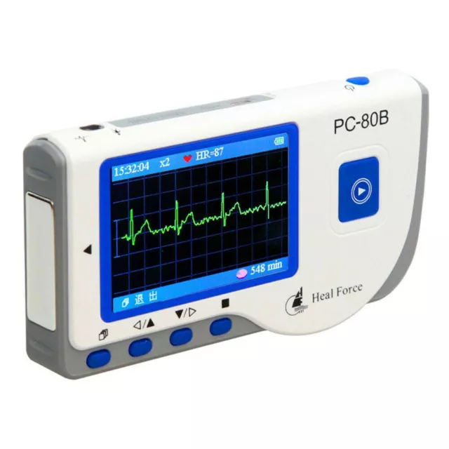 Portable Handheld Easy ECG/EKG Heart Monitor PC-80B Continuous Measurement