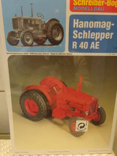 Hanomag Schlepper R 40 AE Traktor Schreiber-Bogen NEU Kartonbausatz Bastelbogen