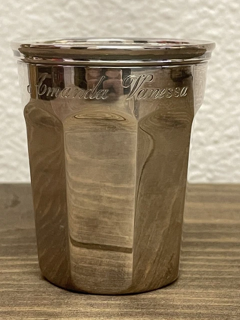 800 Sterling Silver Baby cup Baptism or Birth 91.4g silver