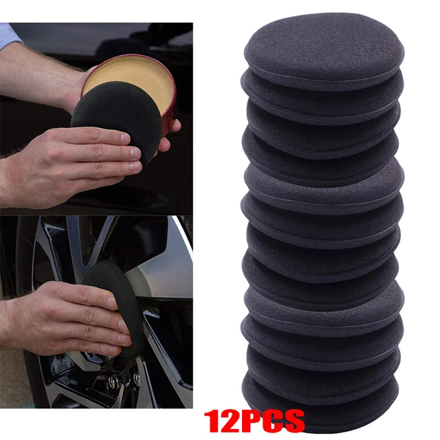 12Pcs Car Microfiber Polishing Pads Wax Applicator Foam Sponge Cleaning Buffer