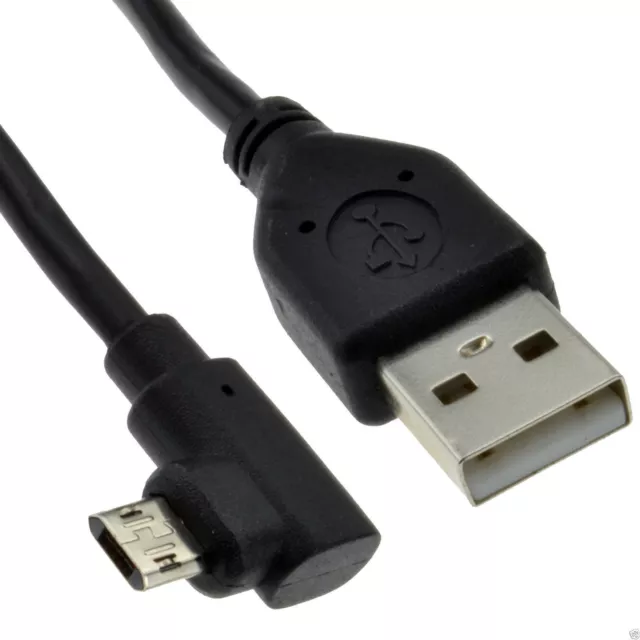 USB 2.0 A À Double Face Angle Droit Micro B Câble 1m Câble Noir