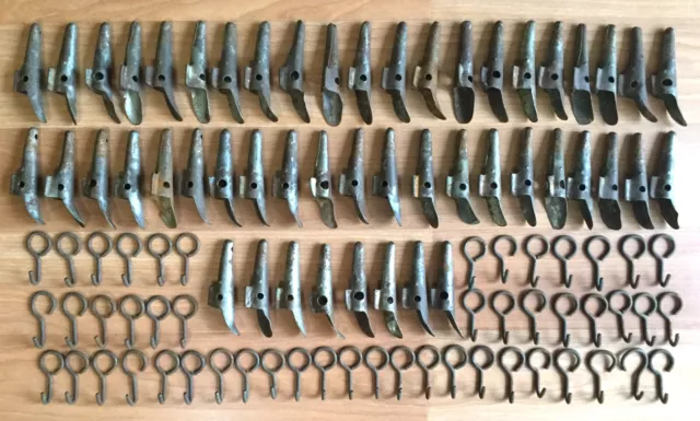 Old Vtg Metal Maple Syrup Sap Spile Spout Tap Spigot Hook Hanger 100 Piece Lot
