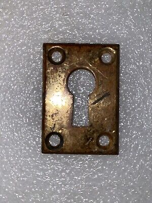 Antique ART DECO Solid Brass KEYHOLE COVER