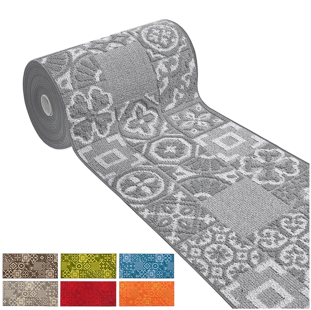 Tappeto Moderno 3D Per Casa E Cucina - Antiscivolo, Assorbente, Design Geometrico Giallo 50x80 Cm