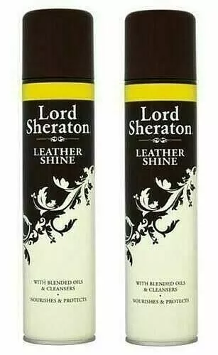 Lord Sheraton Leather Shine Aerosol Nourishes & Protects 300ml x2