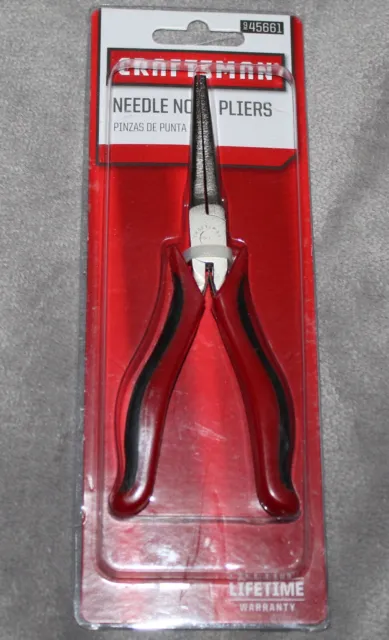Craftsman 6-inch Drop Forged Steel Mini Needle Nose Pliers Black/Red  CMHT82299