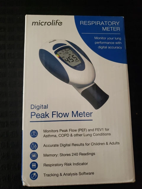 Microlife Peak Flow Respiratory Meter/Respiratory Meter NIB