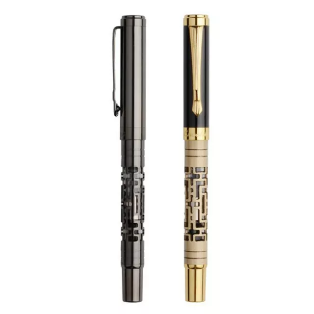 Luoshi Labyrinth Fountain Pen Two Tone Gold Plated Steel Nib 0.7mm Writing Gift