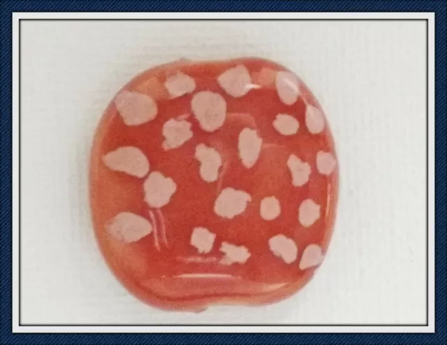 KAZURI BEADS - PITA PAT - brown & pale orange with the small dots pattern
