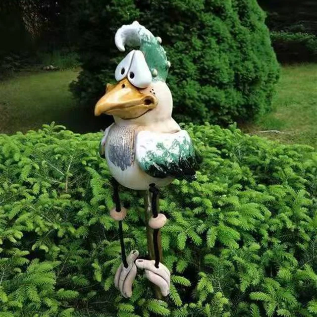 Backyard Decoration Funny Chicken Courtyard Chicken Decoration Garden Statues 8