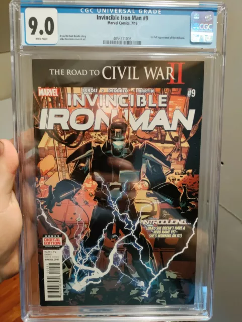 Invincible Iron Man (2015) #9 1st Print Deodato CGC 9.0 WH Pgs 1st RiRi Williams