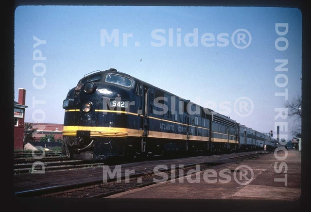 Duplicate Slide ACL Atlantic Coast Line E7A 542 & 1 W/Passenger Train