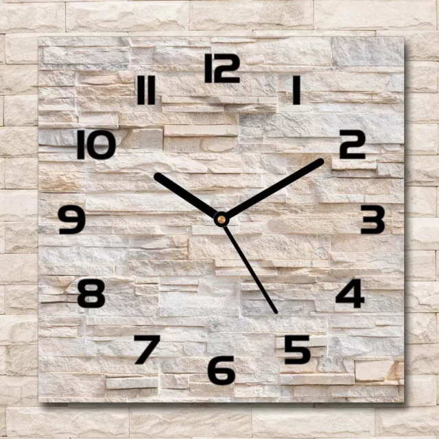 Reloj Decorativo de Vidrio Templado Estilo Moderno 30x30 Pared de ladrillo Otro