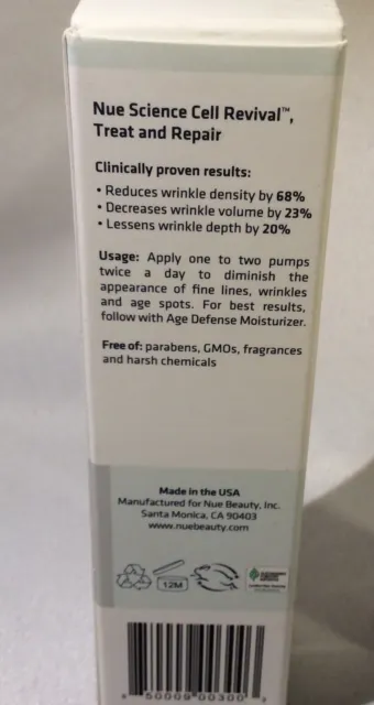 Nue Science Cell Revival 2 Treat / Repair - 0.5 fl oz - New/Sealed - MSRP $99 2