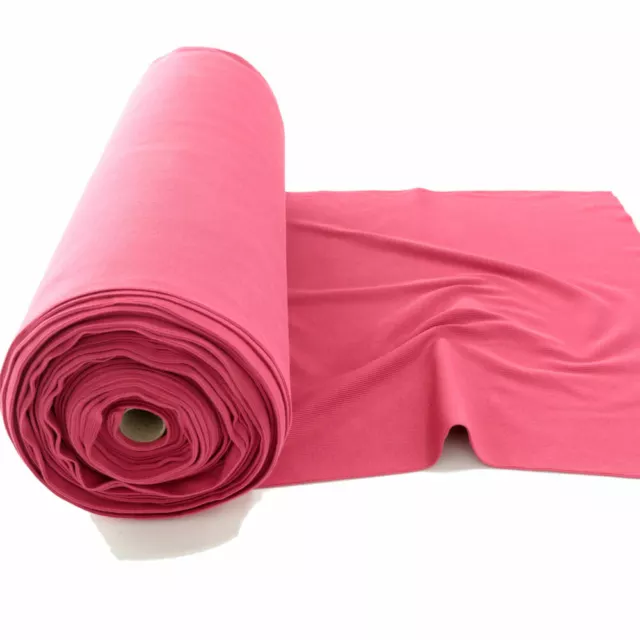 50cm Bündchenstoff- Schlauchware Jersey Baumwolle Bekleidung Meterware Rosa-Rot