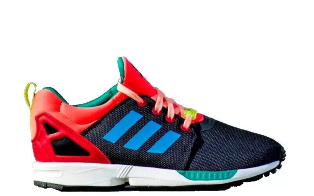ADIDAS ZX FLUX NPS UPDT Oddity K Kids Trainers Core Black Blue Orange Sizes 1 5 24.99 PicClick UK