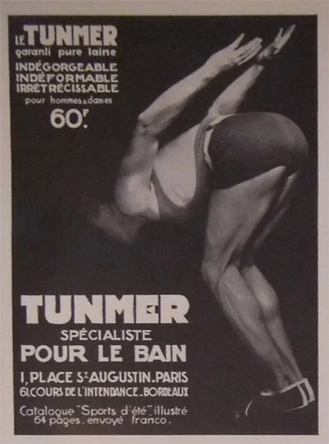 Publicité Tunmer Spécialiste Pour Le Bain Sport D'été Indégorgeable Indéformable