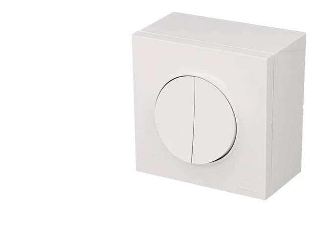 Boîtier De Saillie Double Schneider Electric Odace Styl – S520764 – Pour Prises Et Interrupteurs