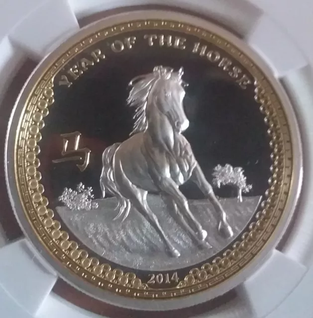 BEST DEAL 😁2014 NGC Gilt Palau $5 Horse First Releases PF70 Ultra Cameo Silver