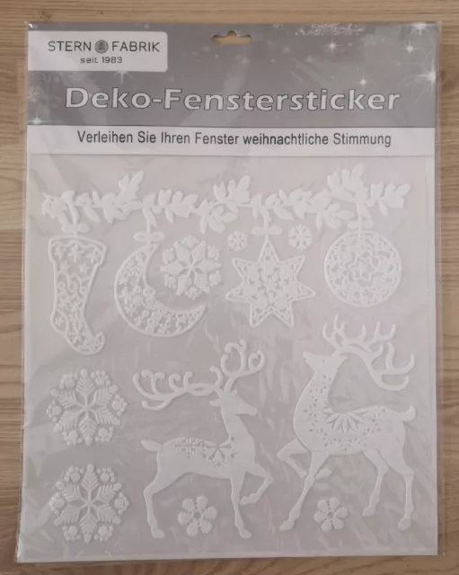 2 x Bögen Fensterbilder Fenstersticker Fensterdeko Weihnachten Fenster Bilder