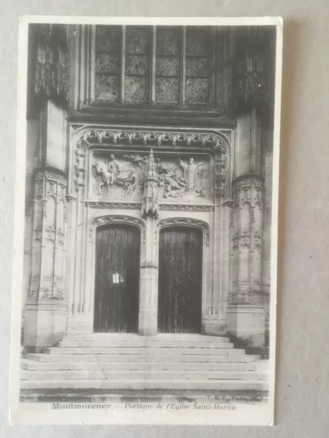 Cpa Montmorency (95) Church Portico Saint Martin