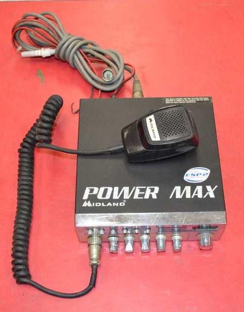 MIDLAND 77250CXL POWER Max CB Transceiver & V1.1 Mic UNTESTED FREE