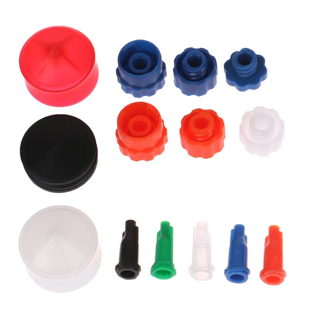 20PC SYRINGE STOP Tip Cap Luer Lock Syringe Screw Tips Liquid Dispenser