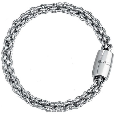 Breil BRACCIALE BREIL HEXAGON IN ACCIAIO PELLE NERA/GRIGIA/BEIGE TJ1985 TJ1986 TJ1987 