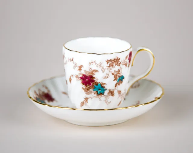 Minton Ancestral Demitasse Cup & Saucer Vintage Bone China England