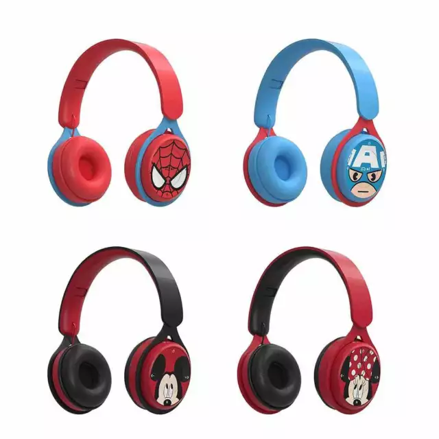 Kids Headphones Wireless Headset Super Heroes Mickey Mouse Bluetooth Earphone AU