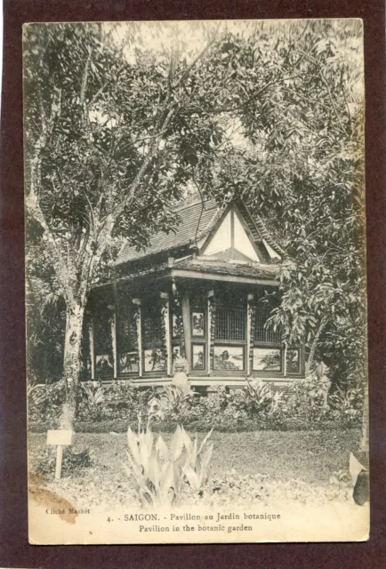 VIET NAM Cochinchine -Pavilion in the botanic garden SAIGON 1900's  .