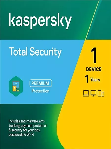 Kaspersky Total Security 2024 - (1 Device- 1 Year) | Digital Version 2