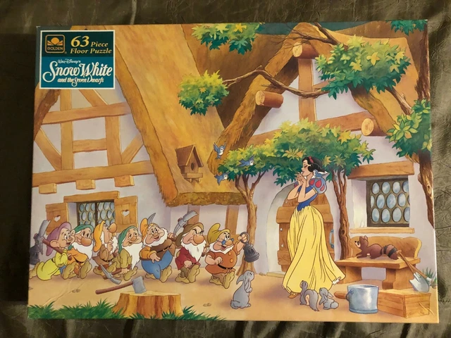 NIB DISNEY SNOW White & Seven Dwarfs 63 Piece Floor Puzzle Complete ...