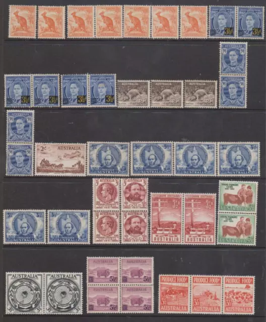 Full Page of 44 Australian Stamps MUH Superb