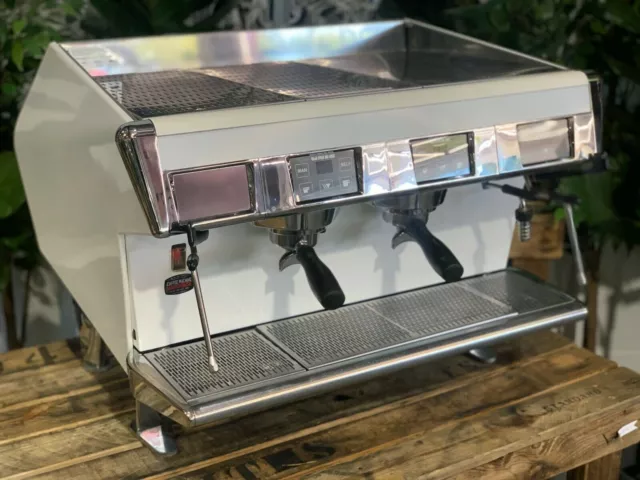 Unic Di Stella 2 Group White Espresso Coffee Machine Custom Commercial Cafe Bar