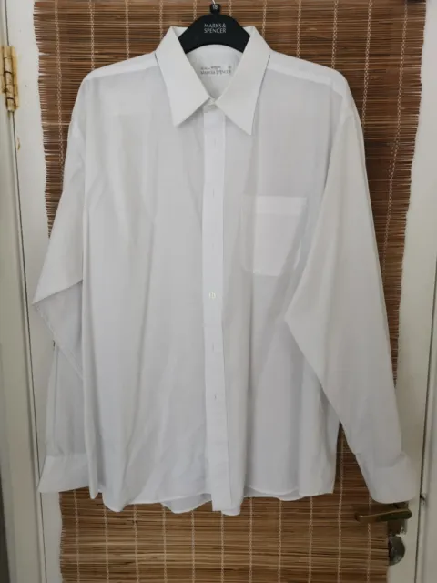 Marks & Spencers Wing Collar Dress Dinner Shirt . Size 18"  46cm White