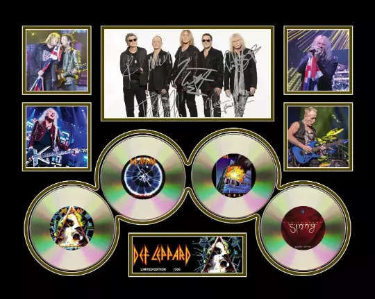 Def Leppard 2018 Hysteria Tour Signed Photo Poster L E Framed Memorabilia