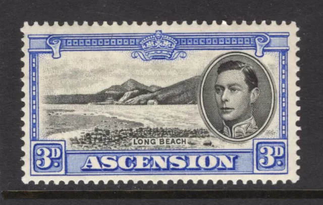 M22764 Ascension 1938 SG42 KGVI: 3d black & ultramarine LMM, Cat £100