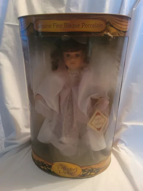 Genuine Fine Bisque Porcelain Angel Doll 16" Collector's Choice New In Box