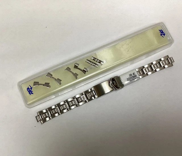 Bracelet De Montre ZRC En Acier Inoxydable - Boucle Déployante - Largeur 14mm - Neuf étiqueté