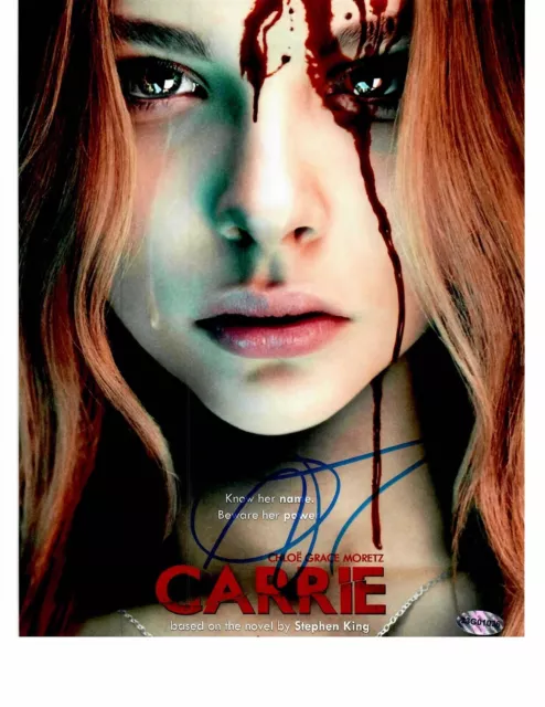 Chloe Grace Moretz Carrie Actress Signed 8 x 10 Photo COA TTM Hologram 23G01036